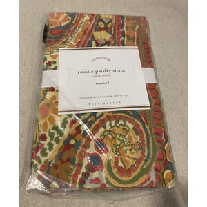 New Pottery Barn Rosalie 26x20 Pillow Sham RedGreen Paisley Cover FarmhouseDecor